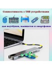 Док-станция USB-C 8в1 Gembird UHB-D3 (HDMI, LAN, PD, USB, SD/TF)